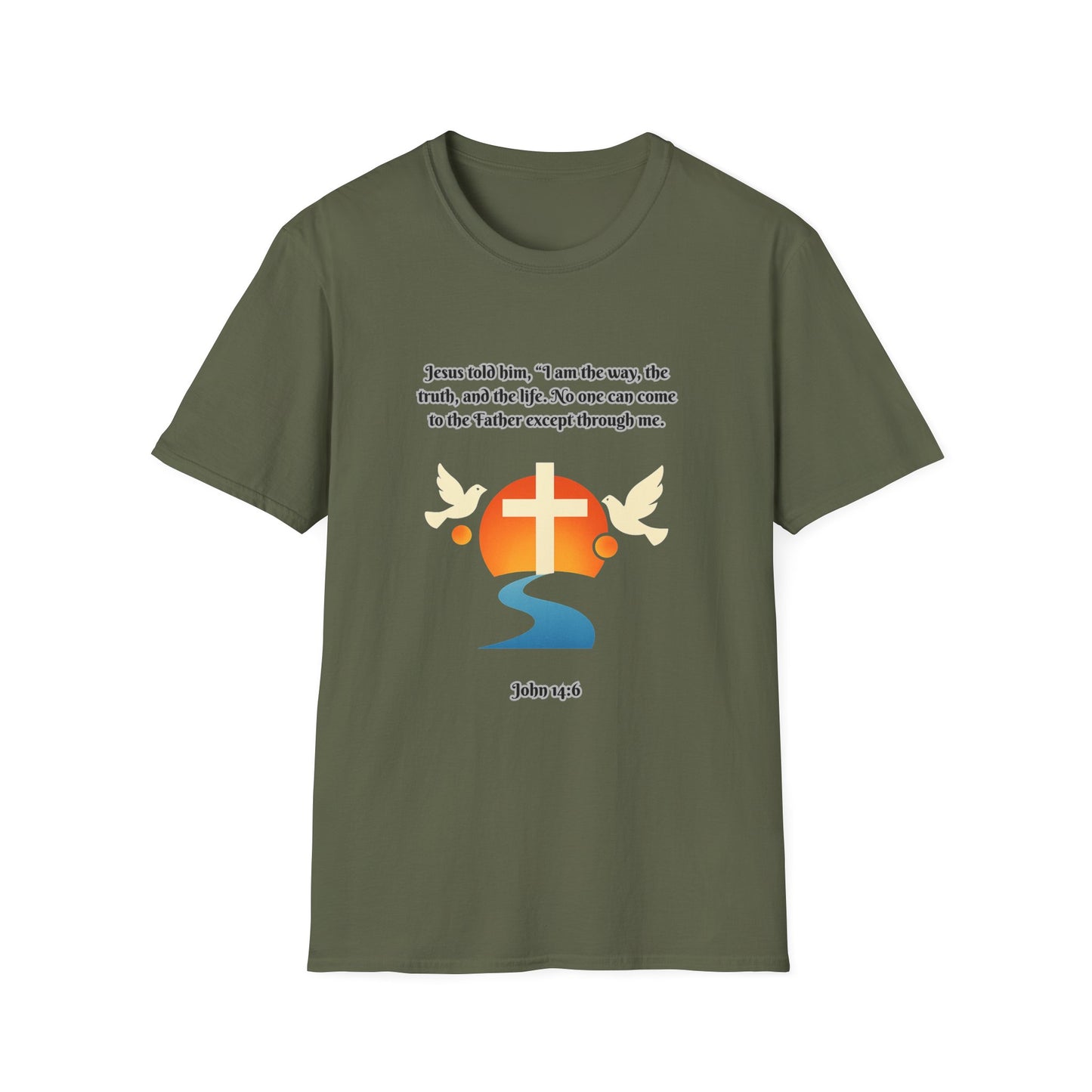 Jesus Is The Way, Truth, Life Inspirational Faith T-Shirt John 14:6