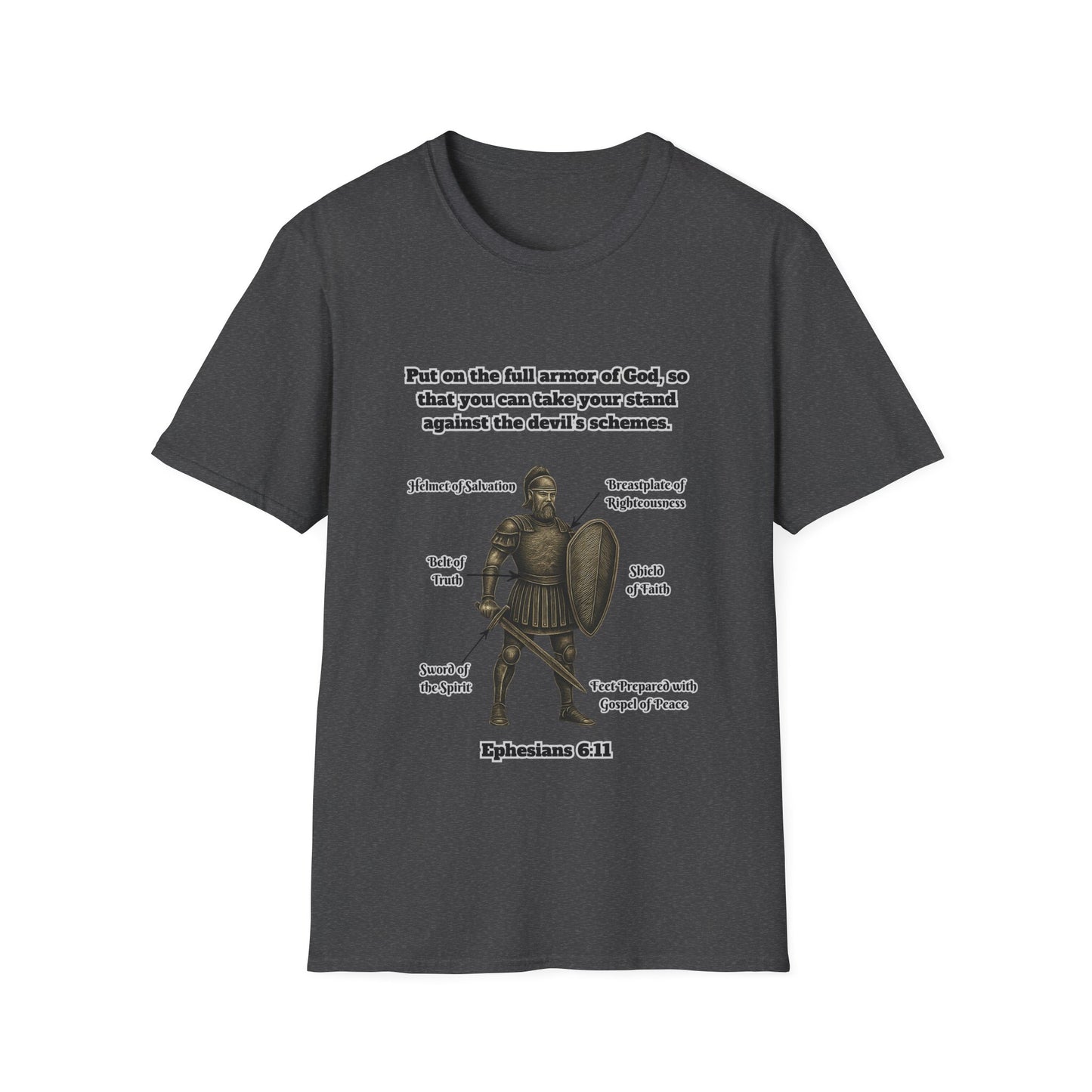 Armor of God Explained Unisex Softstyle T-Shirt Ephesians 6:11