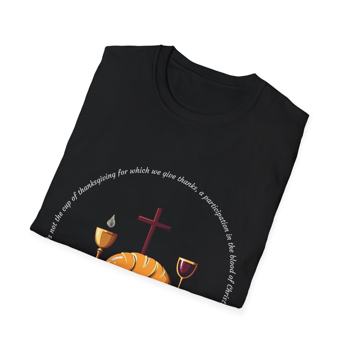 Body and Blood Faith-Inspired Unisex Softstyle T-Shirt - 1 Corinthians 10:16