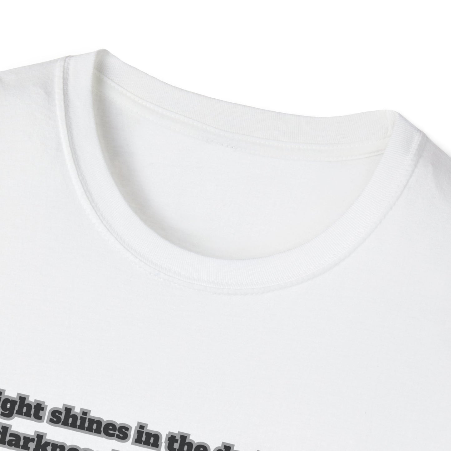 Light In The Darkness Inspirational Nature T-Shirt with Bible Verse John 1:5