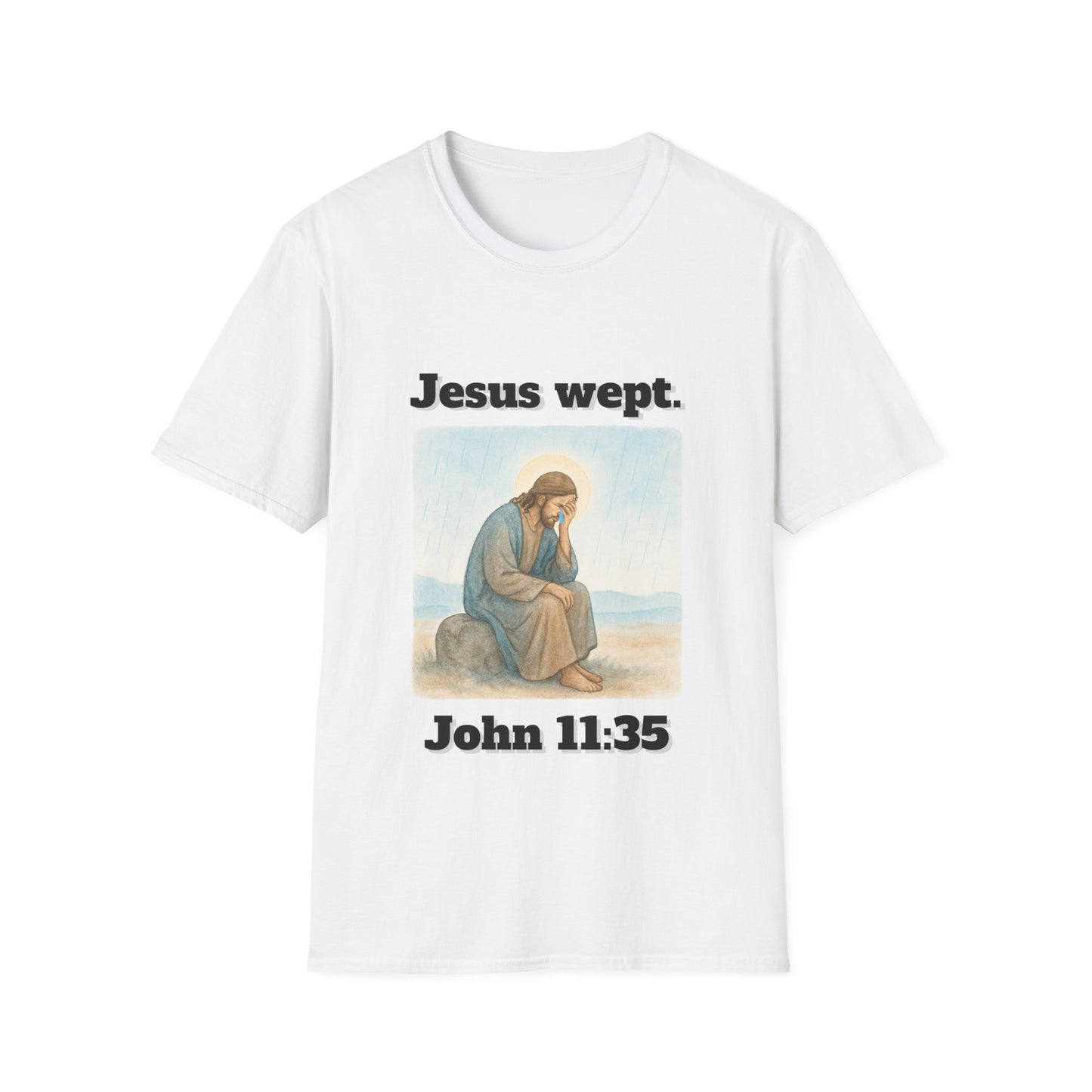 Inspirational Jesus Wept T-Shirt John 11:35