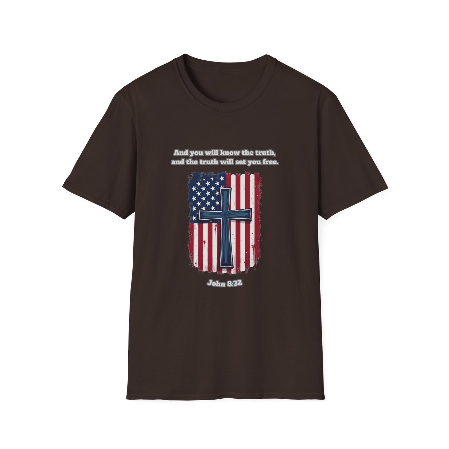 'Truth Will Set You Free' Patriotic Faith T-Shirt Unisex John 8:32