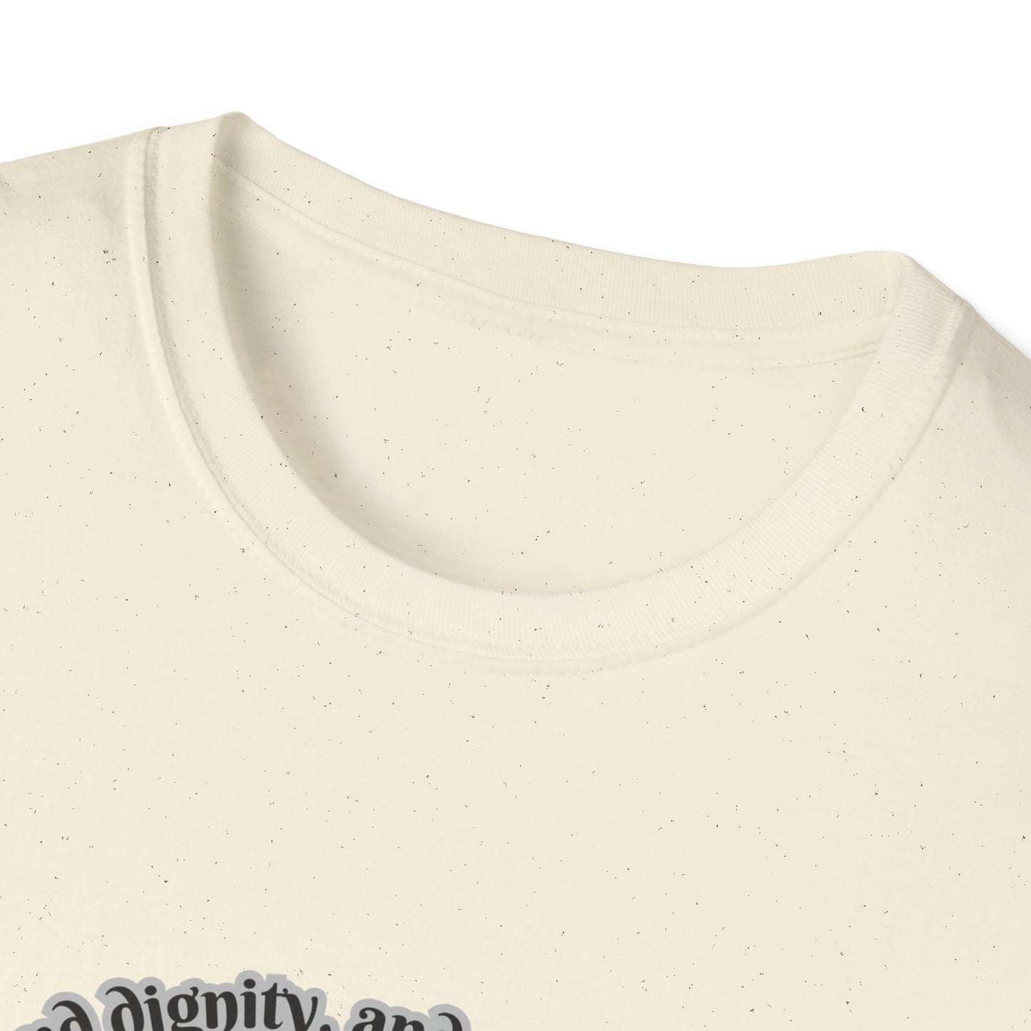 She's Clothed With Strength And Dignity Empowering Feminine Strength Unisex Softstyle T-Shirt -  Design Proverbs 31:25