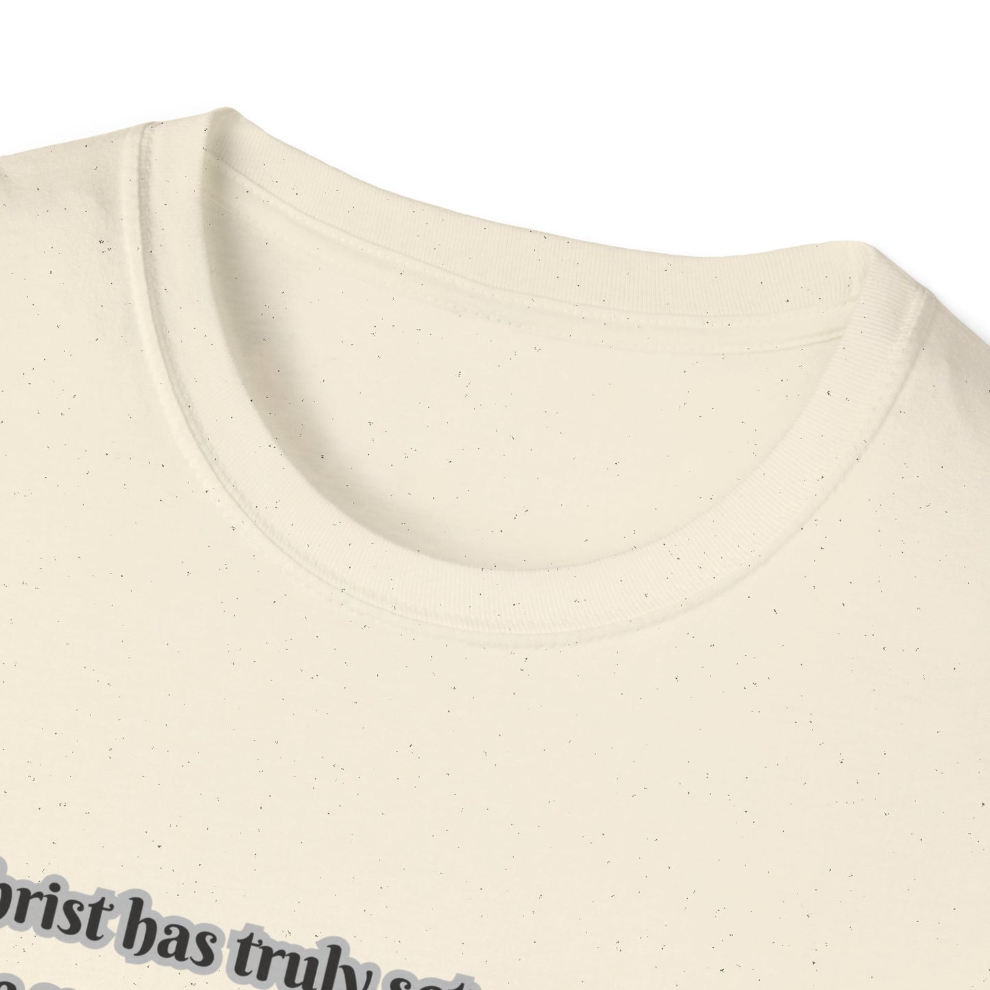 Christ Set Us Free Galatians 5:1 Inspirational Unisex Softstyle T-Shirt