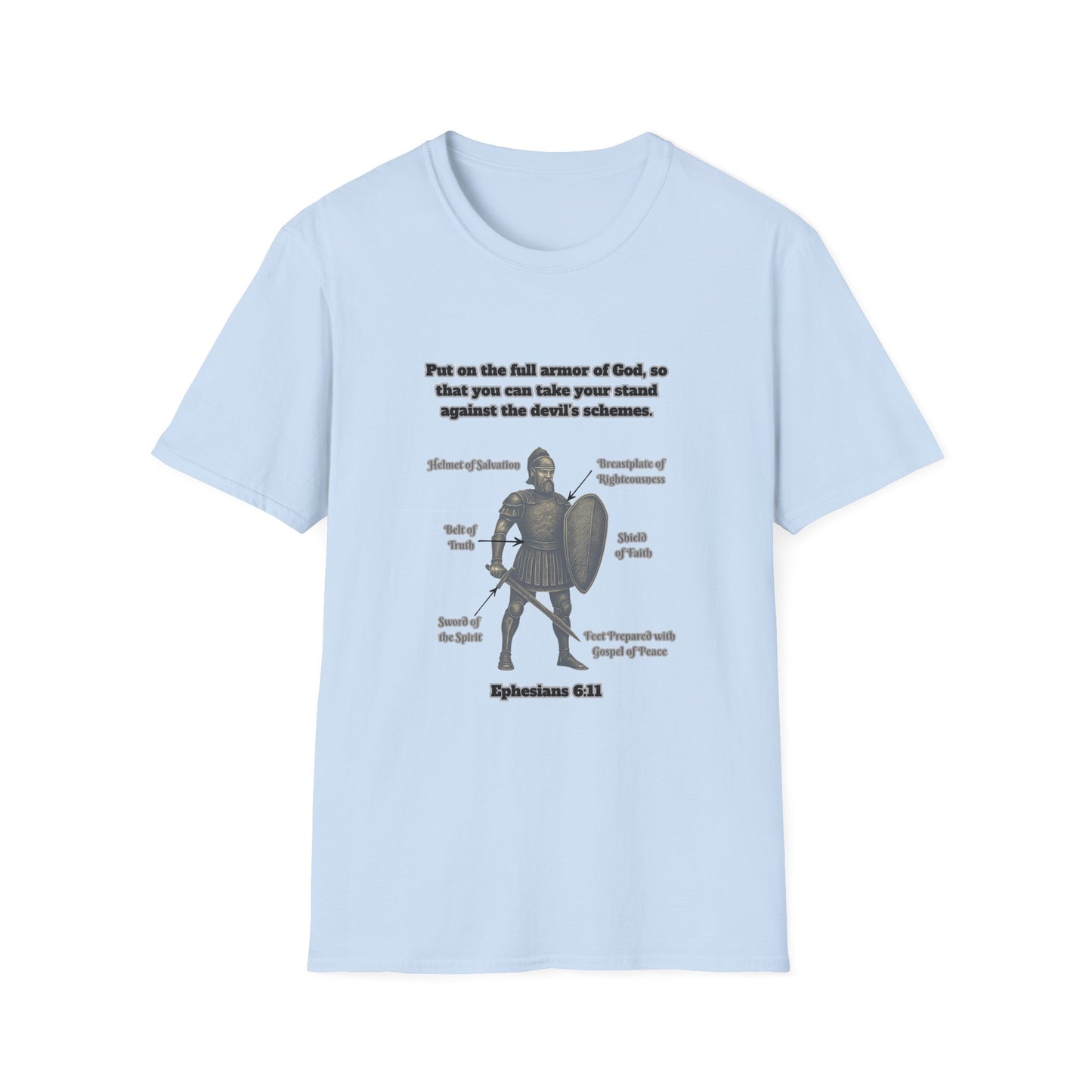 Armor of God Explained Unisex Softstyle T-Shirt Ephesians 6:11