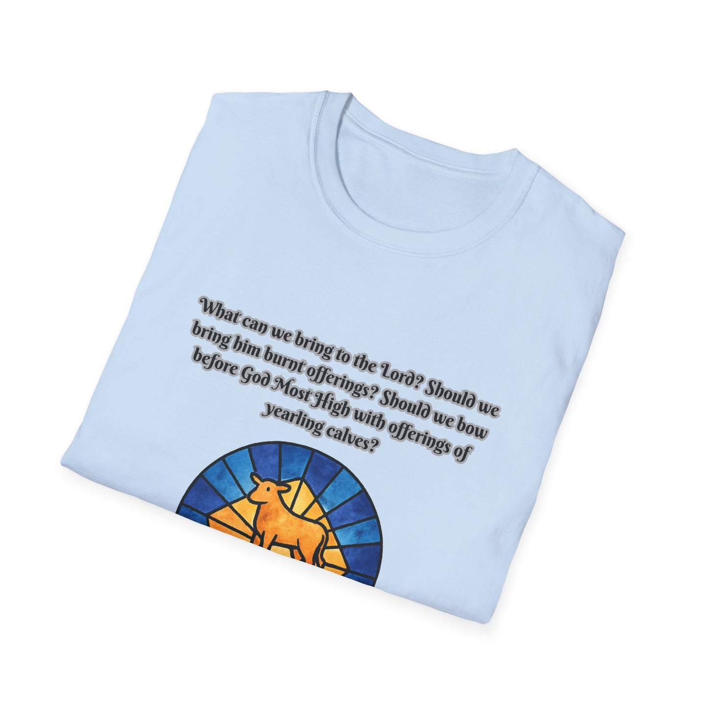 What Can We Bring Inspirational Quote Unisex Softstyle T-Shirt Micah 6:6