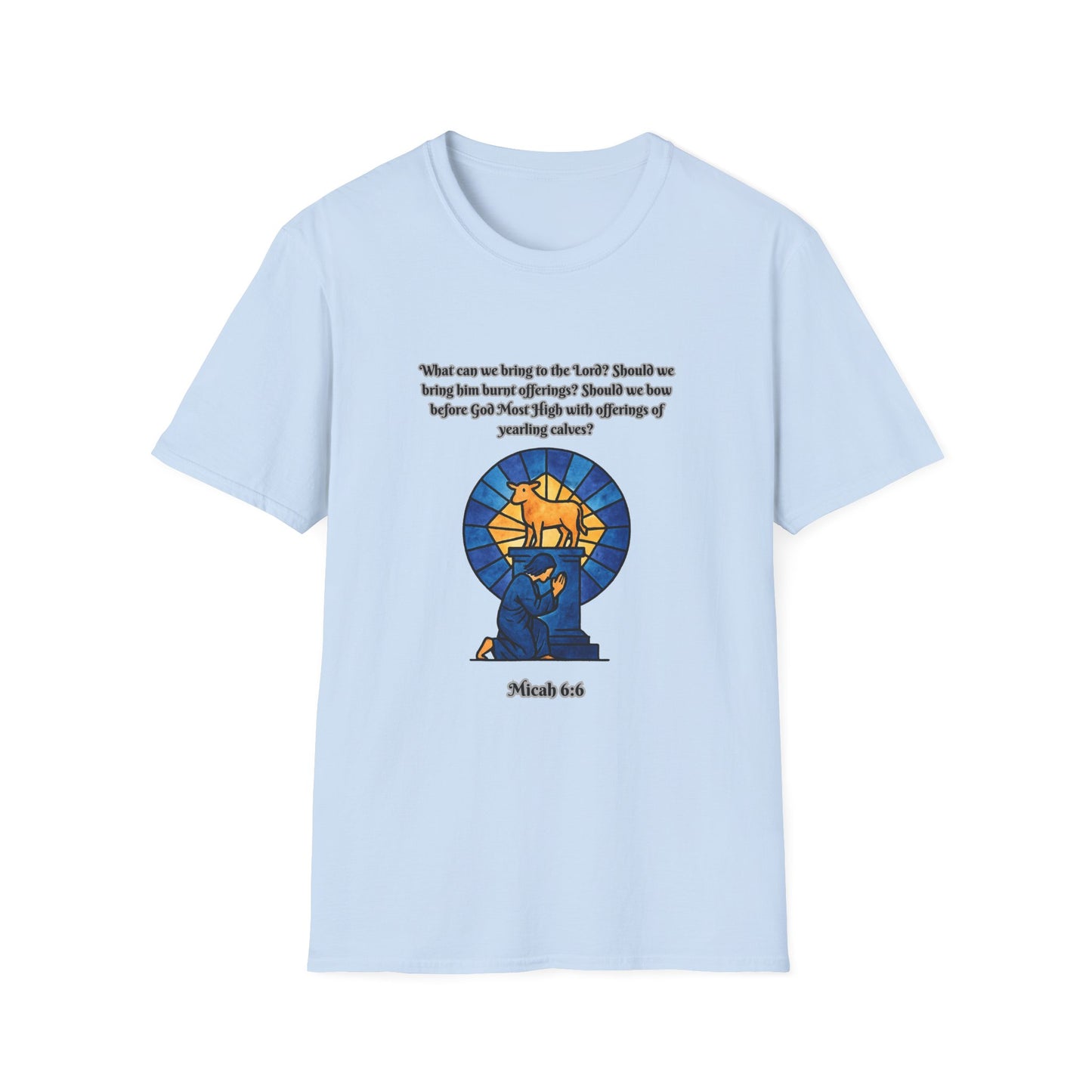 What Can We Bring Inspirational Quote Unisex Softstyle T-Shirt Micah 6:6