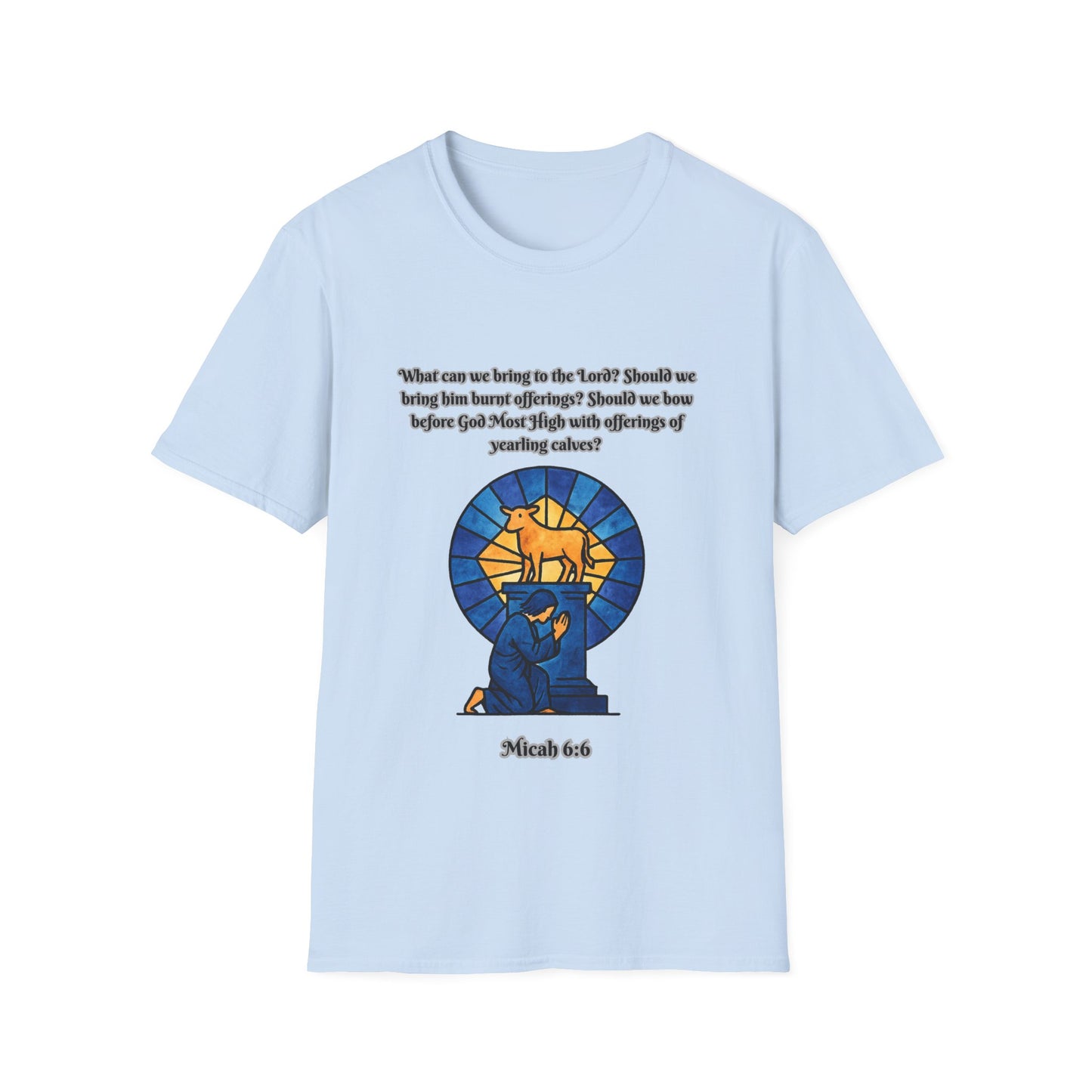 What Can We Bring Inspirational Quote Unisex Softstyle T-Shirt Micah 6:6