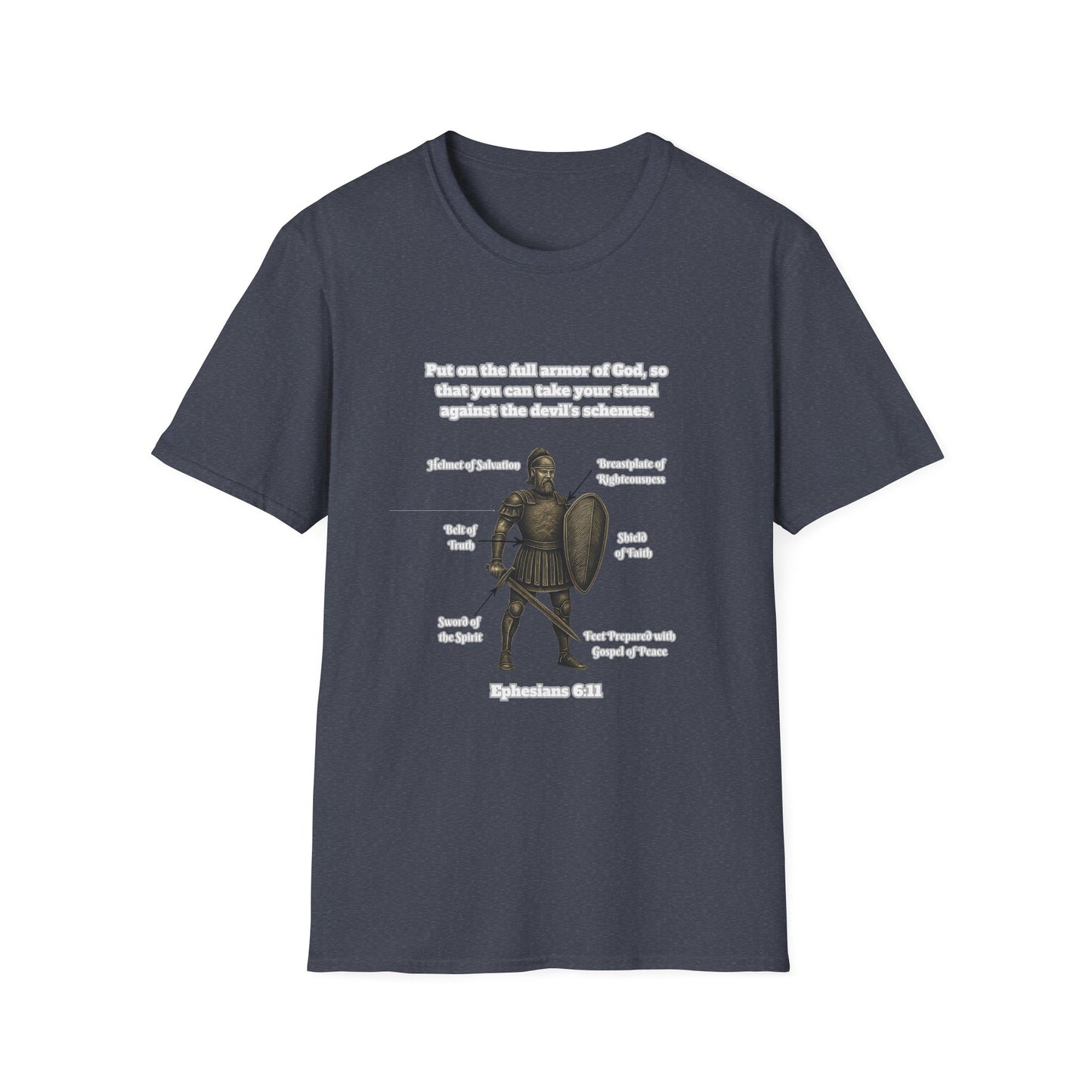 Armor of God Explained Unisex Softstyle T-Shirt Ephesians 6:11