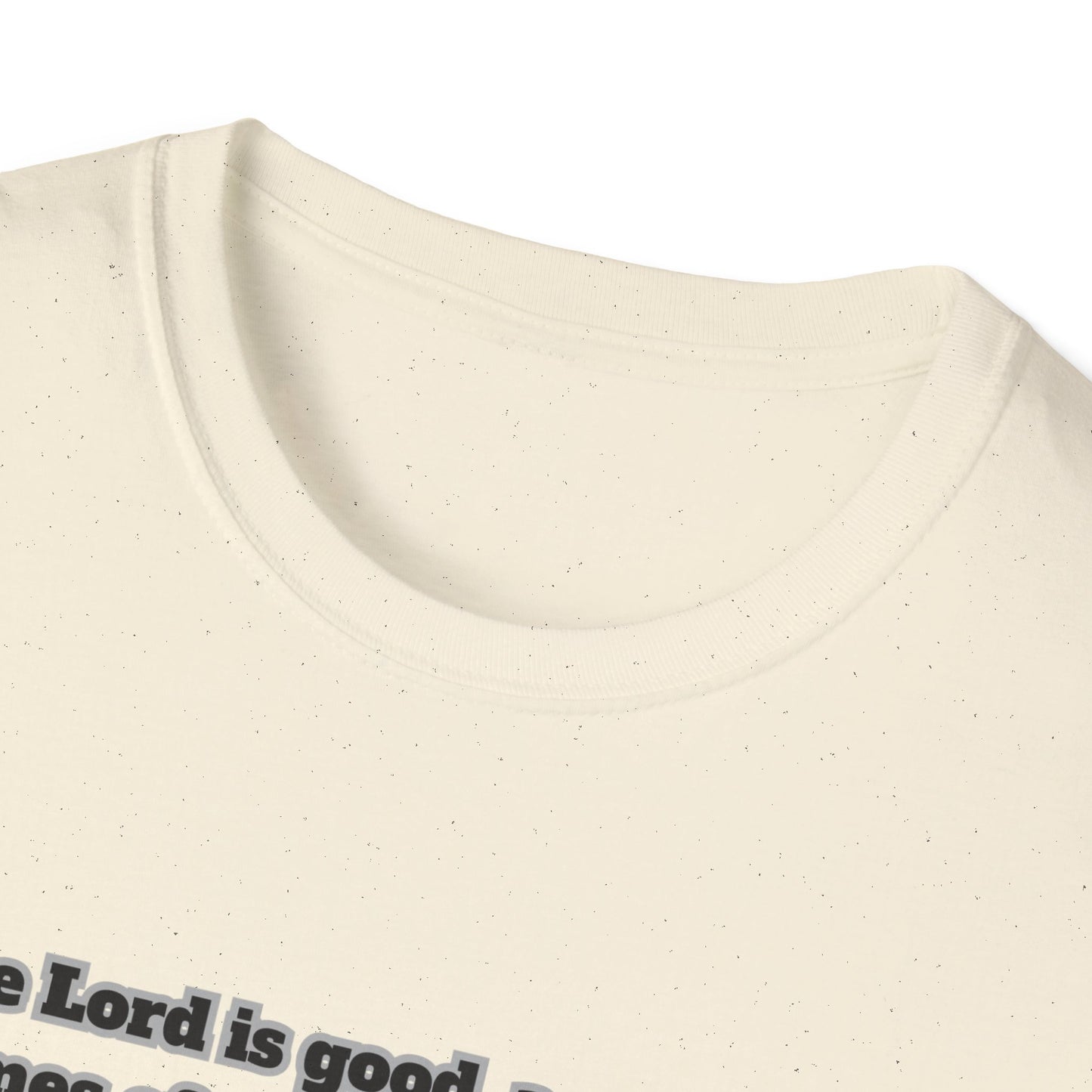 Lord Is Good Inspirational Lion Graphic T-Shirt - Faith & Trust Design Nahum 1:7