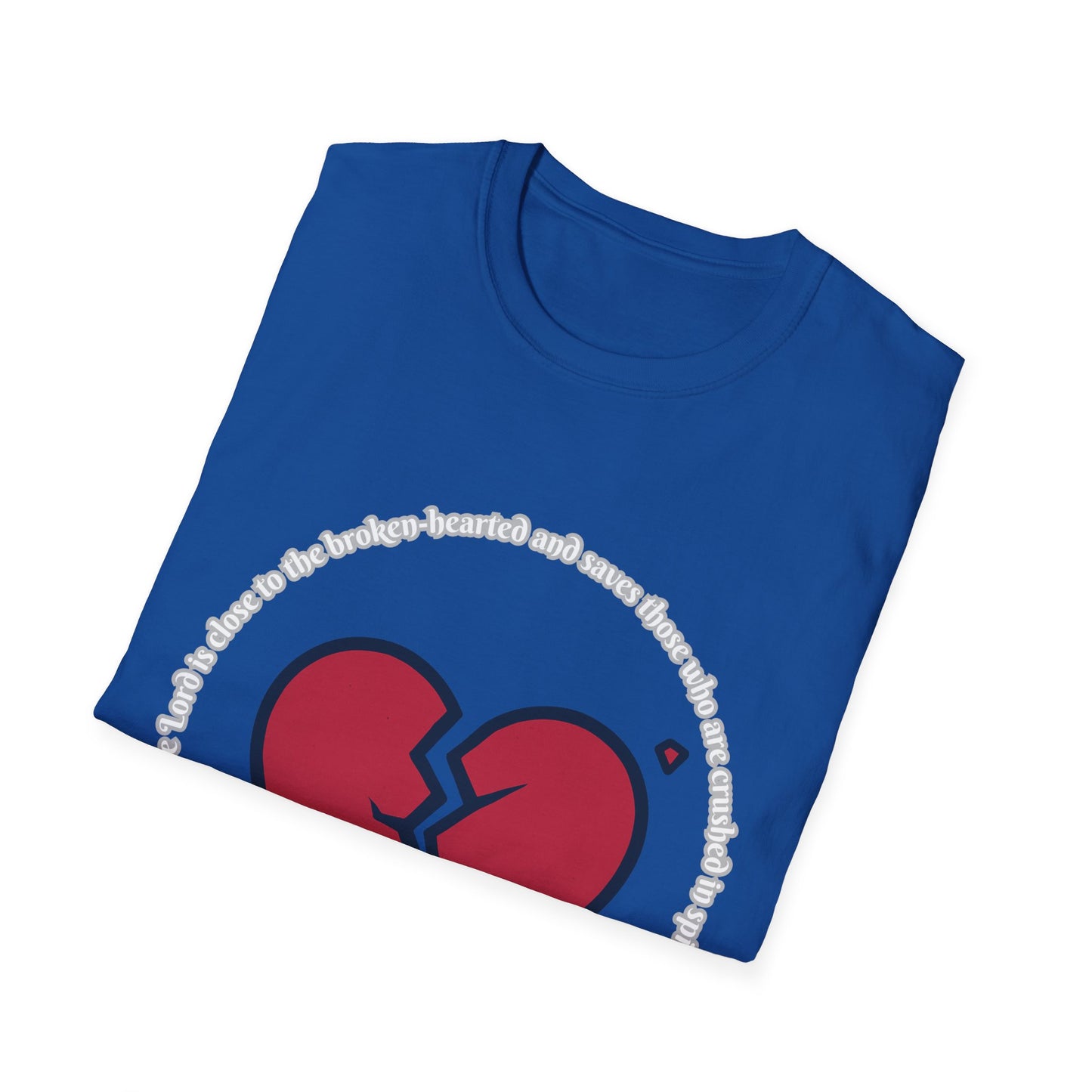 Broken Heart/Spirit Graphic T-Shirt for Healing and Empowerment Psalm 34:18