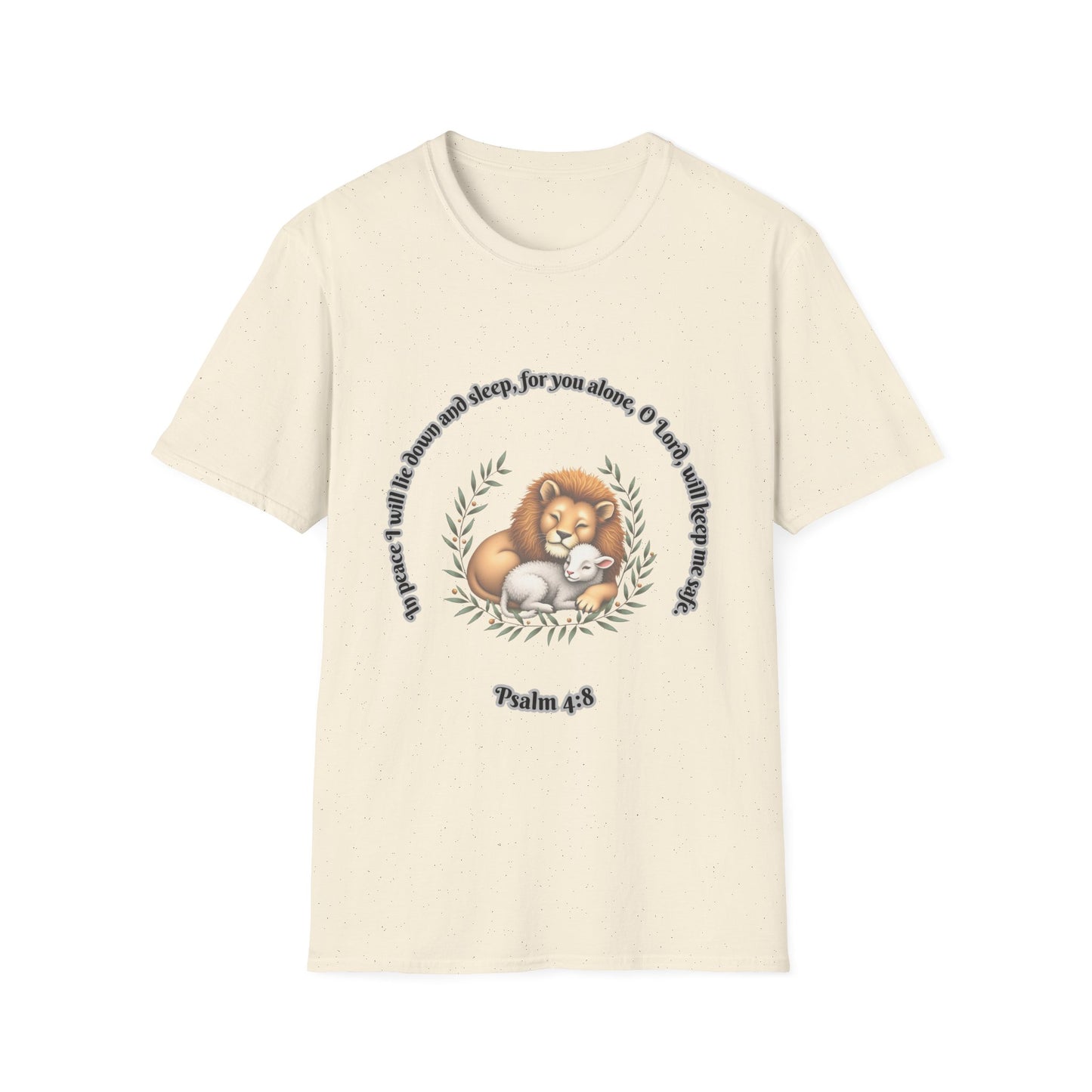 You Alone Lord Will Keep Me Safe Inspirational Unisex Softstyle T-Shirt Psalm 4:8