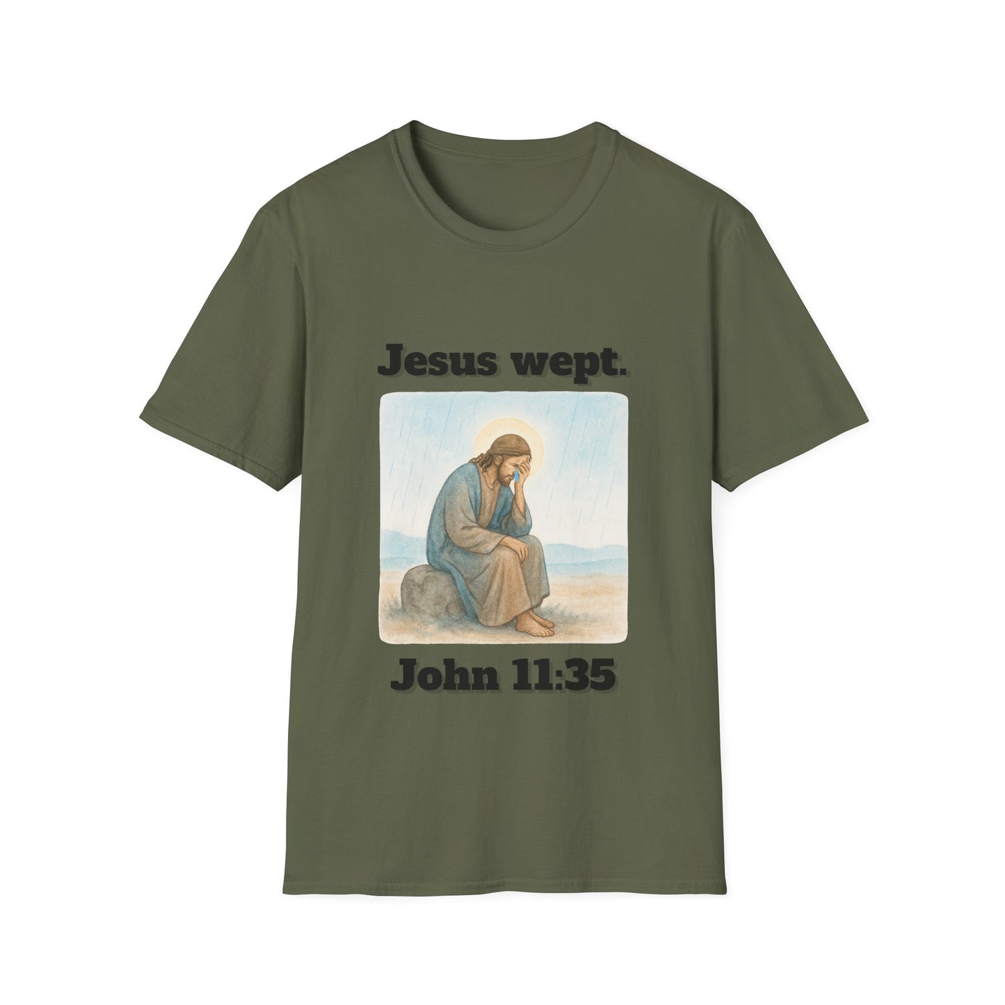 Inspirational Jesus Wept T-Shirt John 11:35