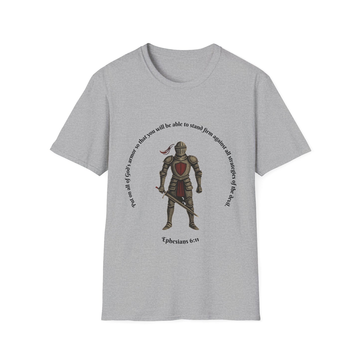 Armor of God Against The Devil Unisex Softstyle T-Shirt Ephesians 6:11