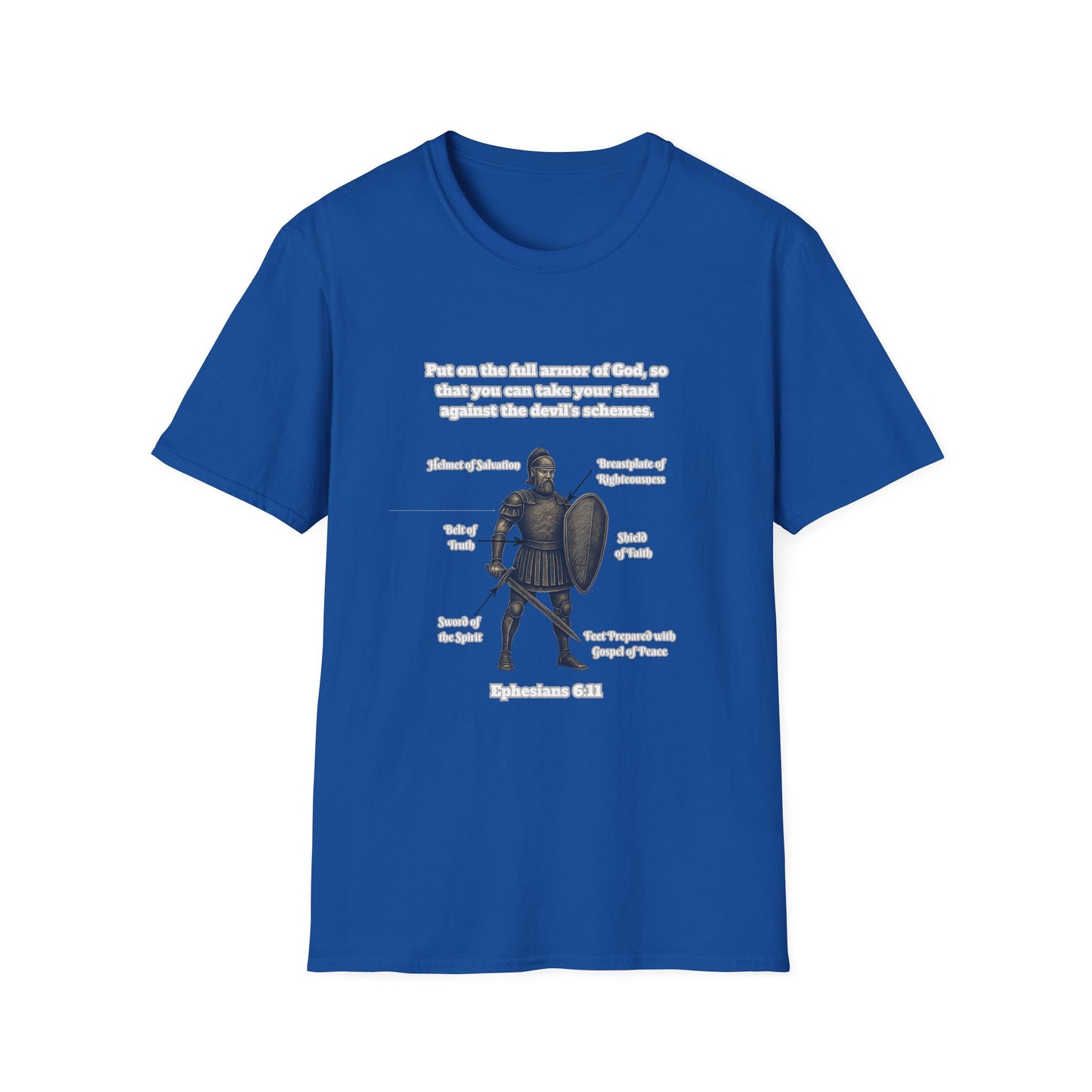 Armor of God Explained Unisex Softstyle T-Shirt Ephesians 6:11