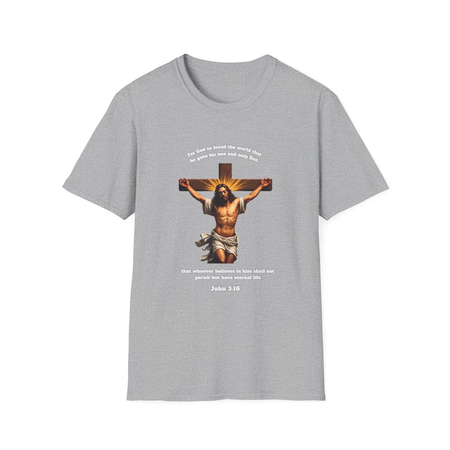 John 3:16 God So Loved The World - Inspirational Unisex Softstyle T-Shirt