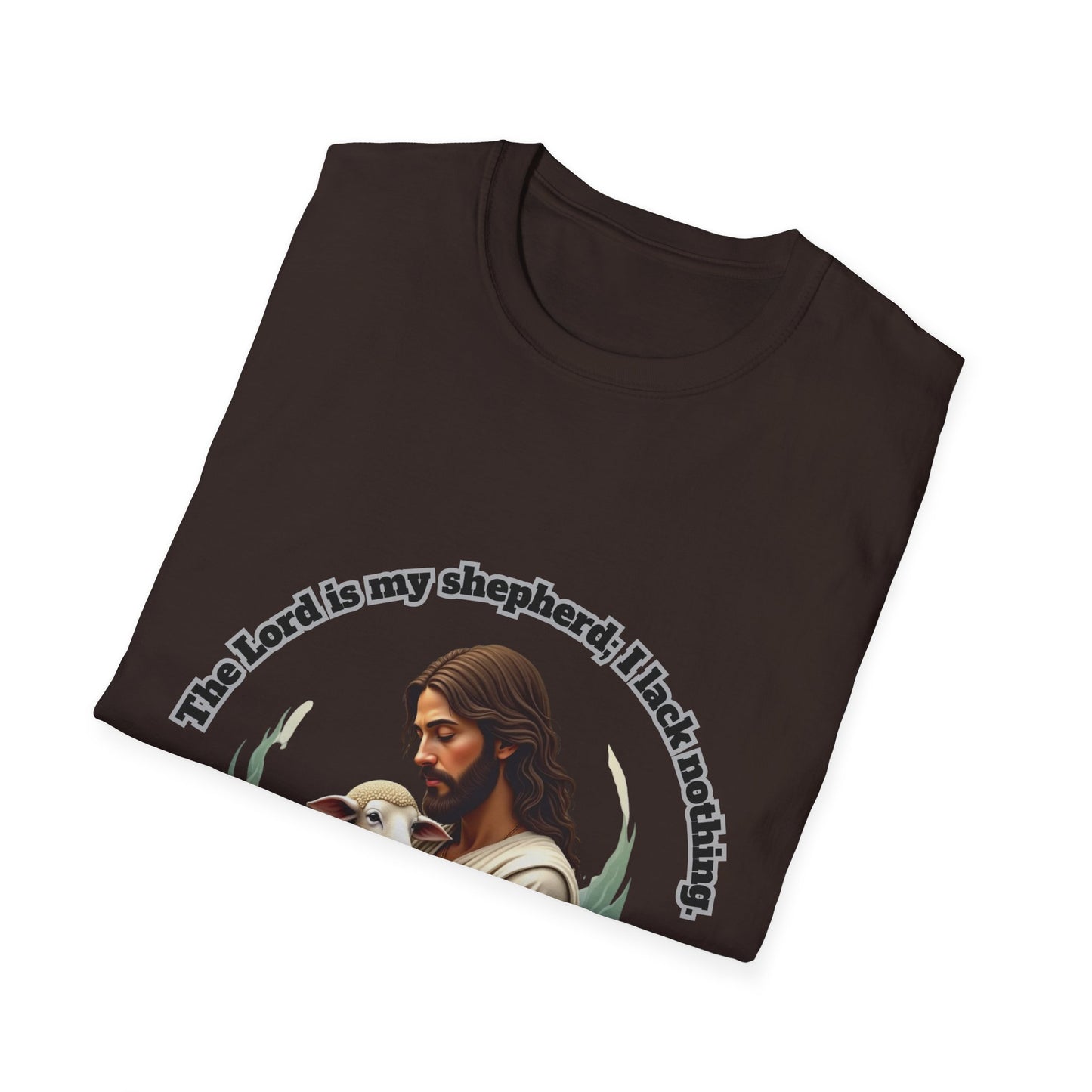 Lord Is My Shepherd Faith-Inspired Unisex Softstyle T-Shirt – Psalm 23:1 Design