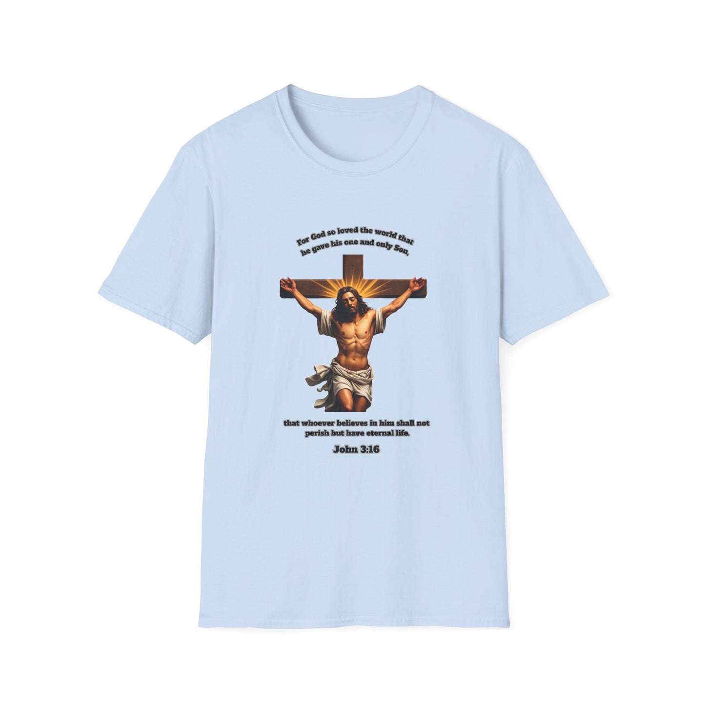 John 3:16 God So Loved The World - Inspirational Unisex Softstyle T-Shirt