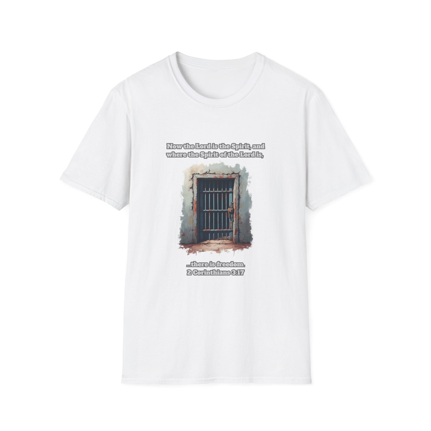Freedom in the Spirit Unisex Softstyle T-Shirt 2 Corinthians 3:17