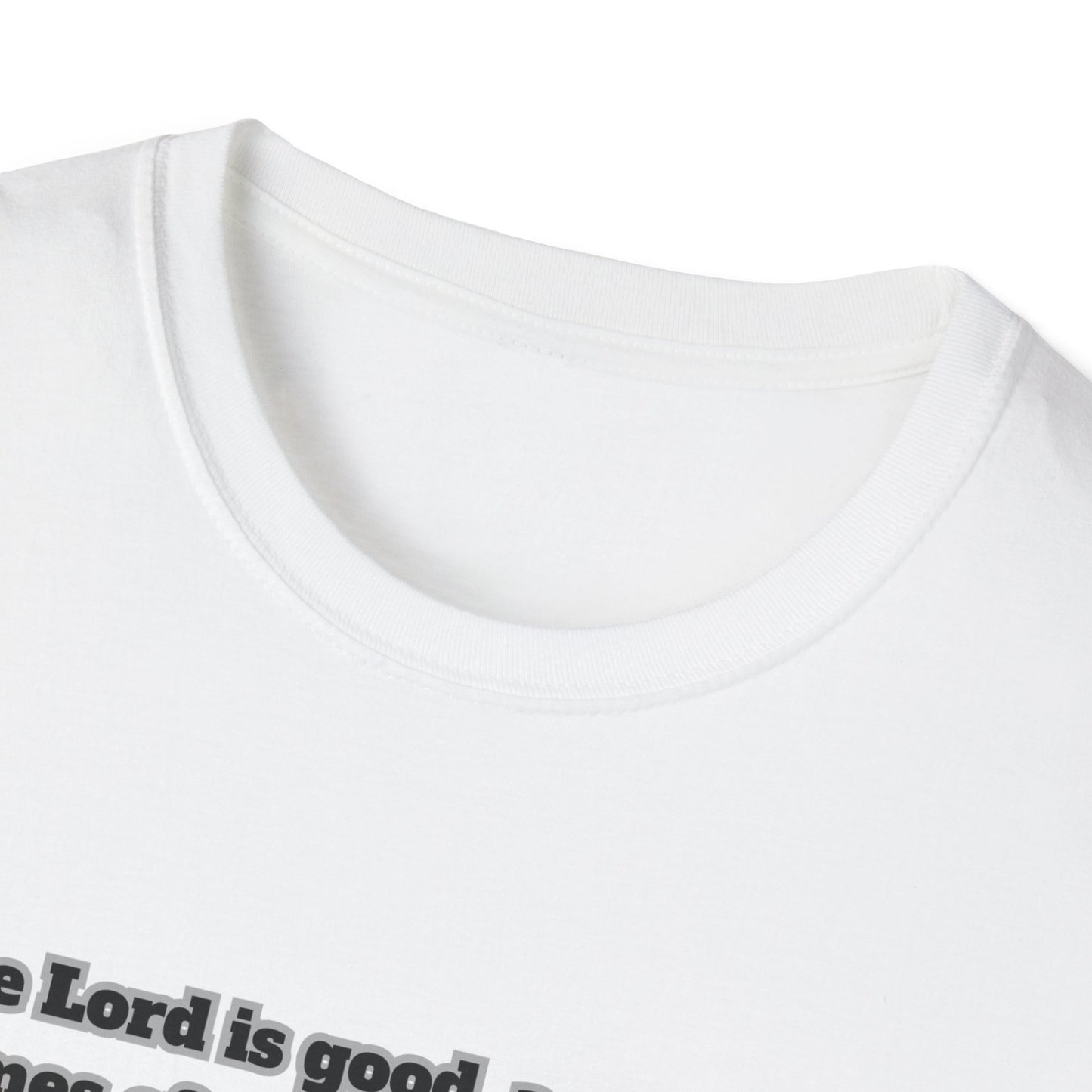 Lord Is Good Inspirational Lion Graphic T-Shirt - Faith & Trust Design Nahum 1:7