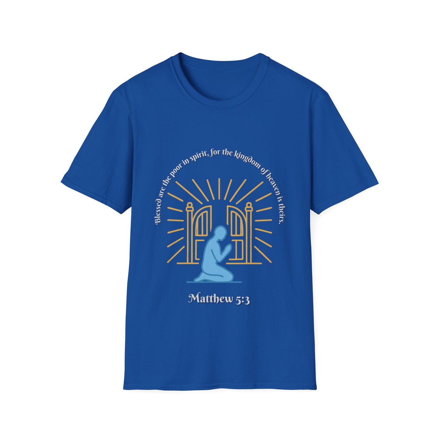 Blessed Are The Poor In Spirit Unisex Softstyle T-Shirt Matthew 5:3