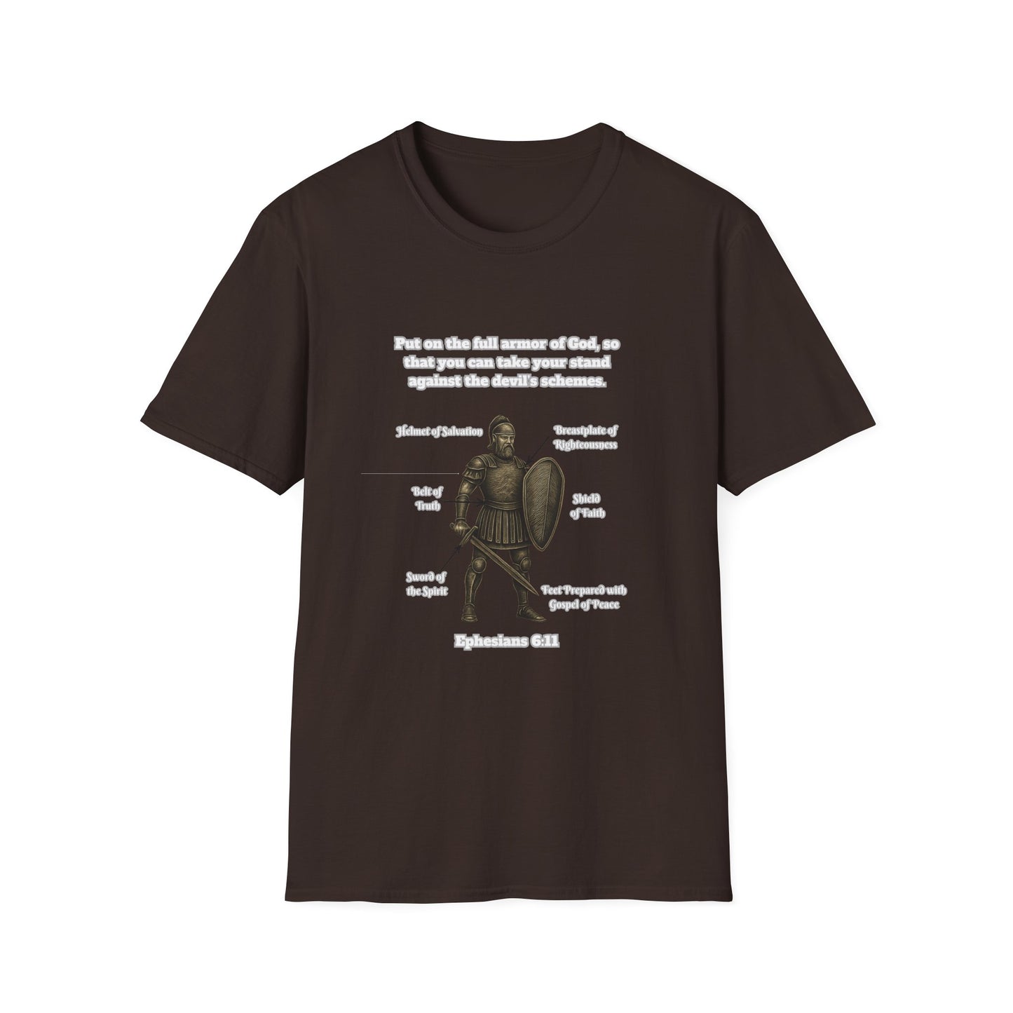 Armor of God Explained Unisex Softstyle T-Shirt Ephesians 6:11