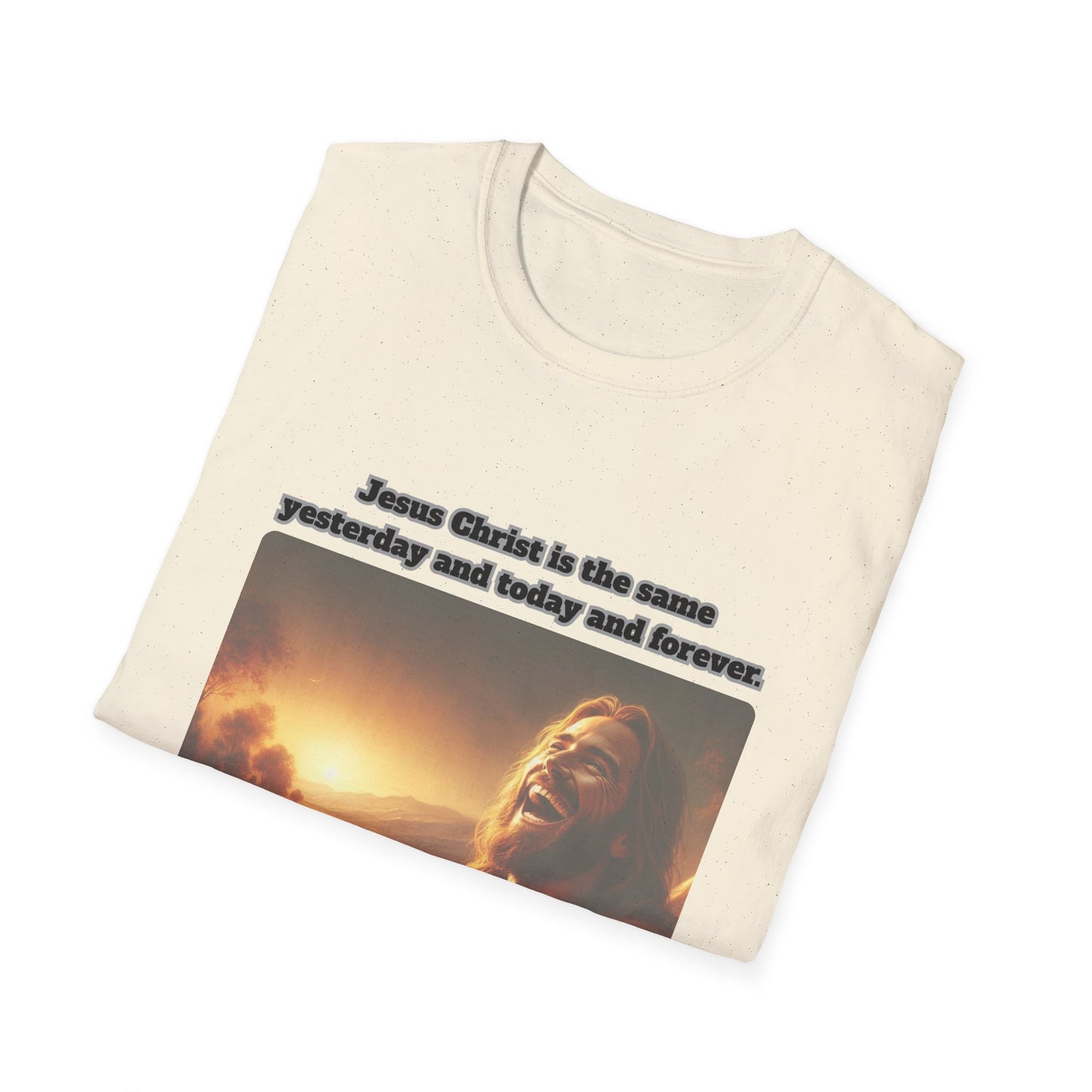 Christ Is The Same Inspirational Jesus T-Shirt | Unisex Softstyle Tee with Scripture Hebrews 13:8