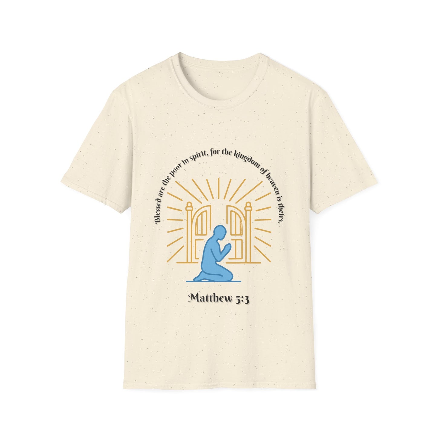 Blessed Are The Poor In Spirit Unisex Softstyle T-Shirt Matthew 5:3