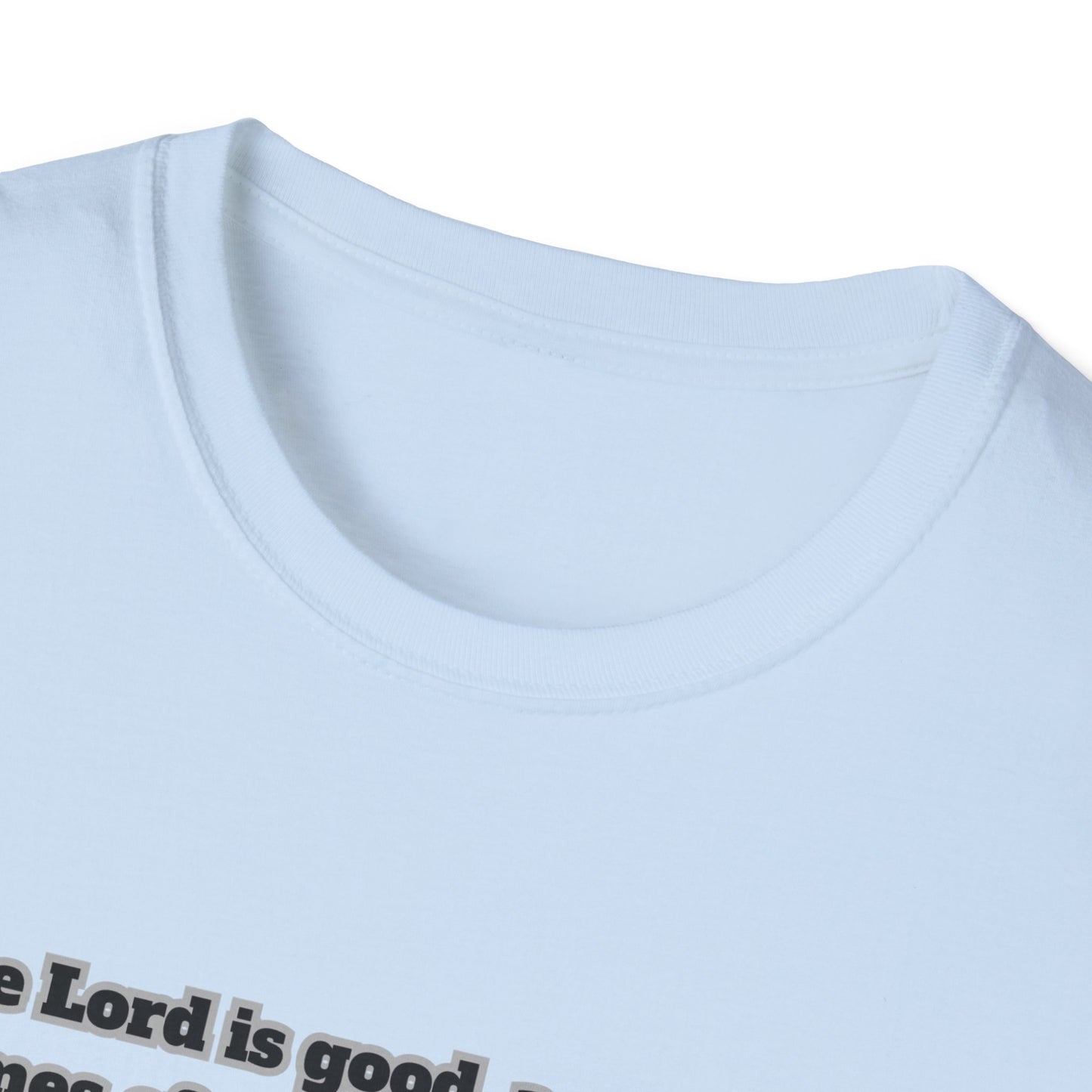 Lord Is Good Inspirational Lion Graphic T-Shirt - Faith & Trust Design Nahum 1:7