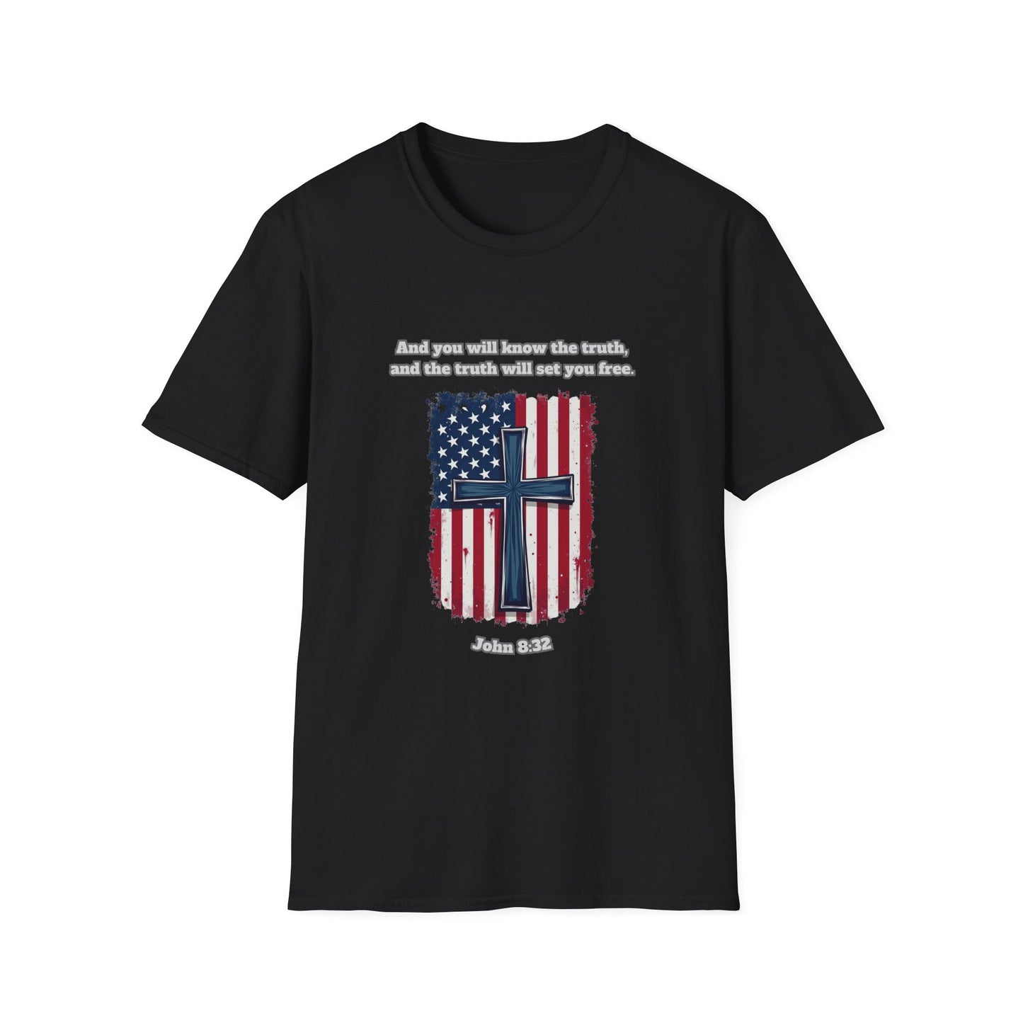 'Truth Will Set You Free' Patriotic Faith T-Shirt Unisex John 8:32