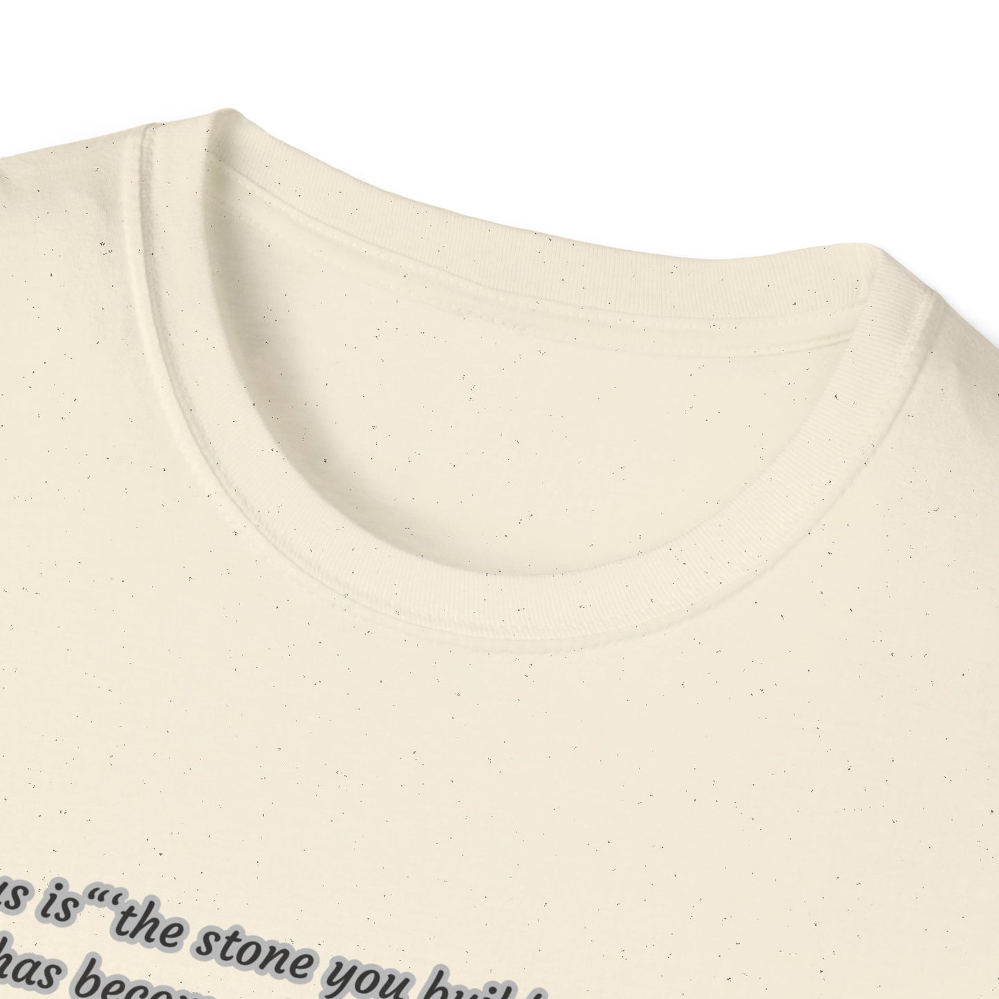 Rejected Cornerstone -Salvation Inspirational Cross T-Shirt for Faith and Spirituality Acts 4:11-12