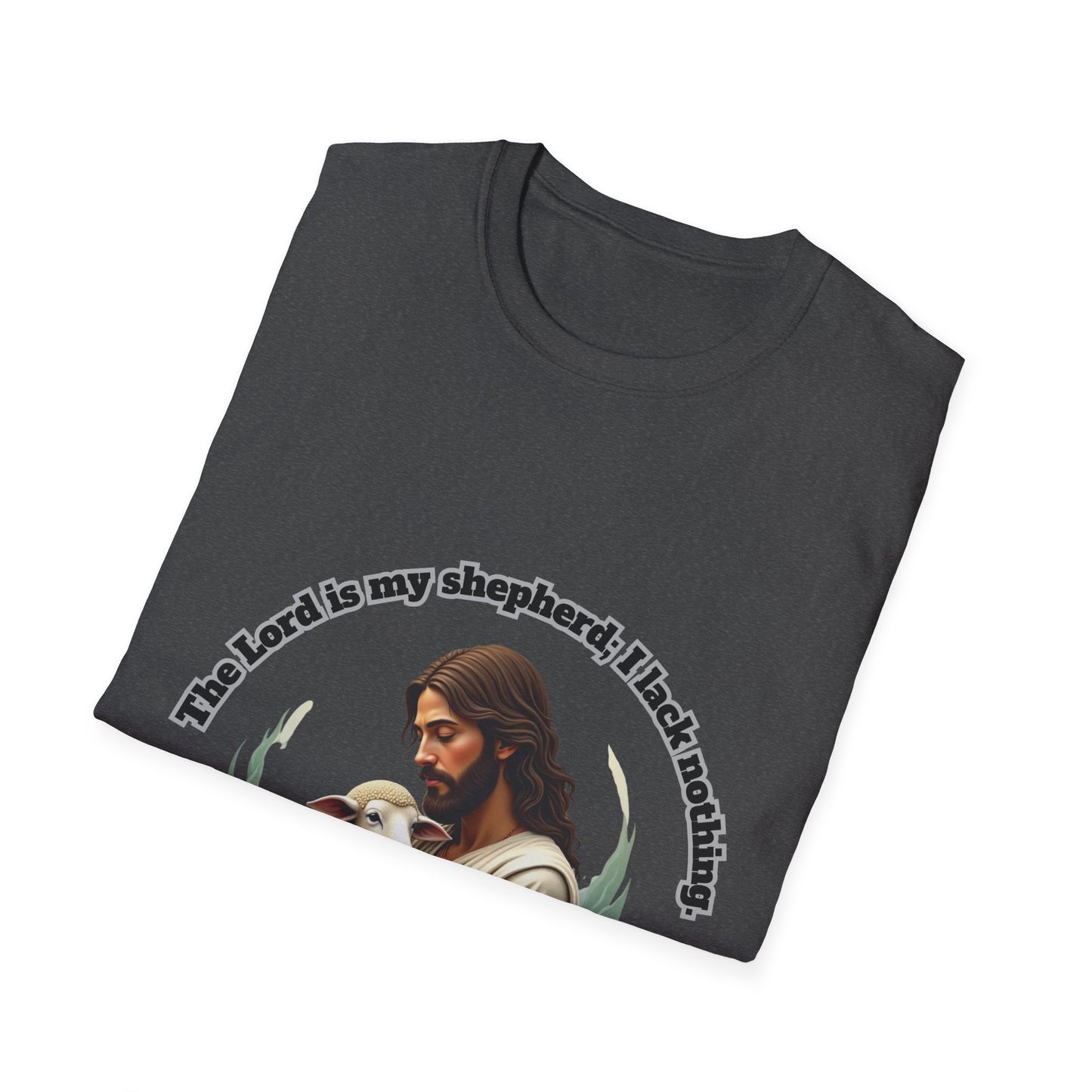Lord Is My Shepherd Faith-Inspired Unisex Softstyle T-Shirt – Psalm 23:1 Design
