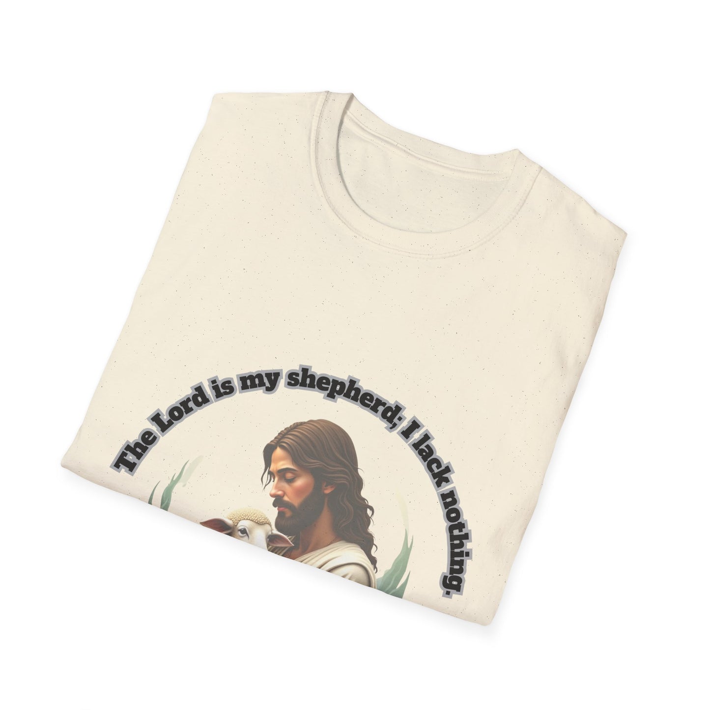 Lord Is My Shepherd Faith-Inspired Unisex Softstyle T-Shirt – Psalm 23:1 Design