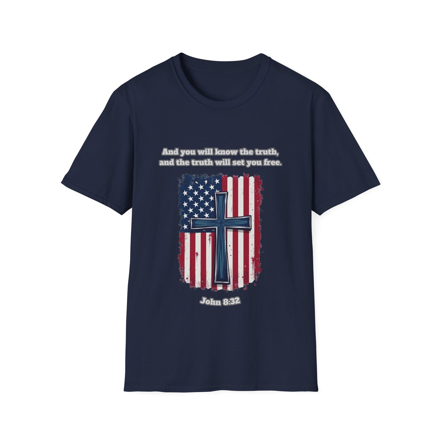 'Truth Will Set You Free' Patriotic Faith T-Shirt Unisex John 8:32