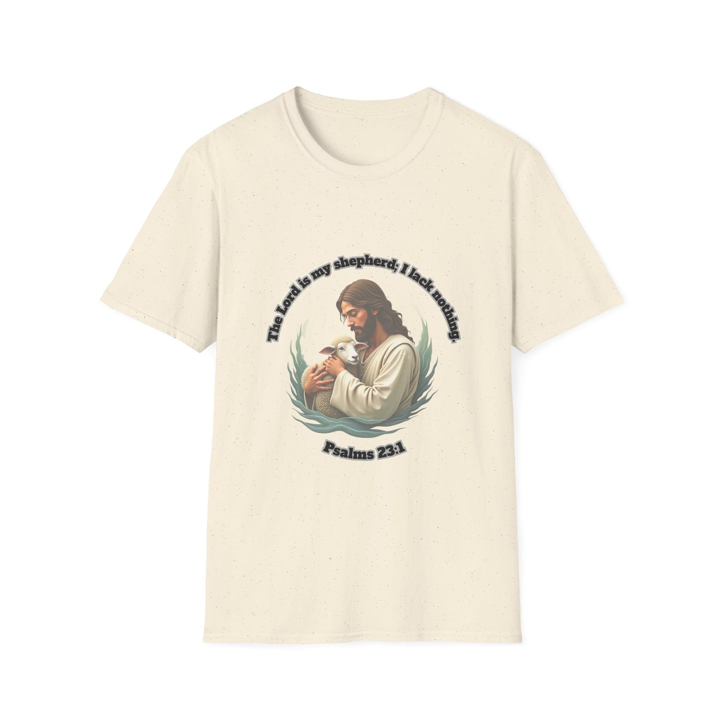 Lord Is My Shepherd Faith-Inspired Unisex Softstyle T-Shirt – Psalm 23:1 Design