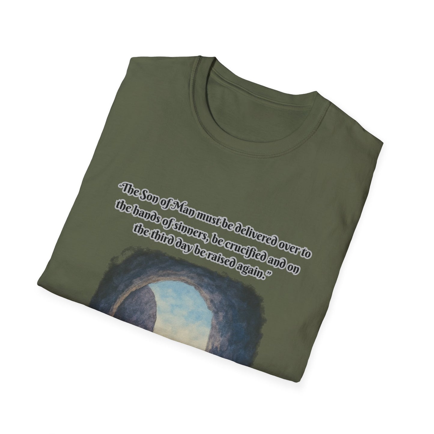 Be Raised Again Unisex Softstyle T-Shirt Luke 24:7